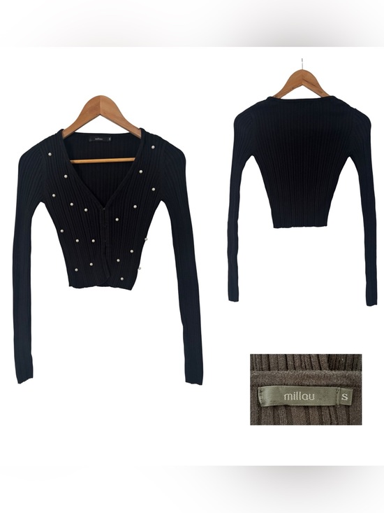 Millau Sweaters - Millau Pearls Cardigan